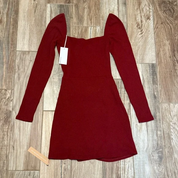 cleona knit dress Reformation Cleona Knit Dress - Chianti